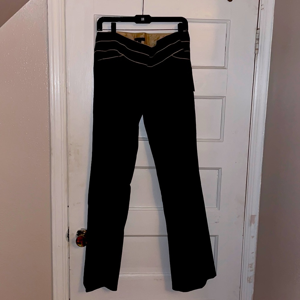 Black pants with pink lining